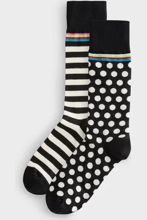 Paul Smith Stripes and Dots Black/White Socks 2 PackEn
