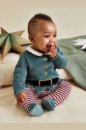 JoJo Maman Bébé Christmas Baby Elf Outfit Set 2 Piece9 - 12 måneder (74 - 80cm)