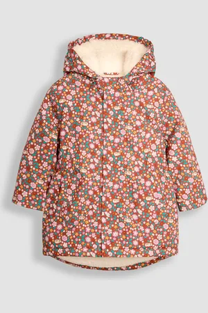 JoJo Maman Bébé Hooded Cosy Lined Printed Parka5 - 6 år (110 - 116cm)