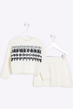 River Island Piger Pailletter Fairisle-mønster Nederdele Sæt3 - 4 år (98 - 104cm)