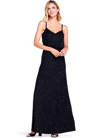 Adrianna Papell Blouson Beaded Kjole40