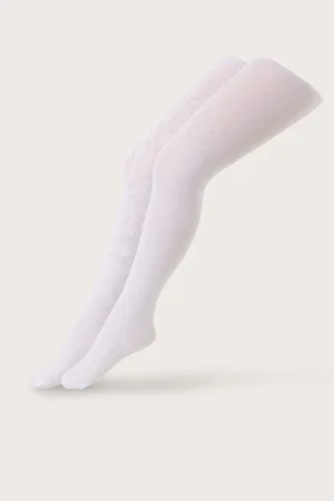Monsoon Baroque And Glitter Spot Tights 2 Pack7 - 8 år (122 - 128cm)