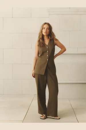 Simply Be Linen Longline V-Neck Waistcoat40