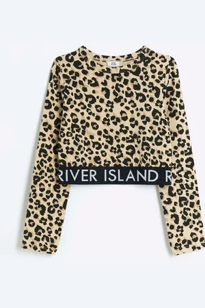 River Island Piger Dyreprint 100% Bomuld Top7 - 8 år (122 - 128cm)