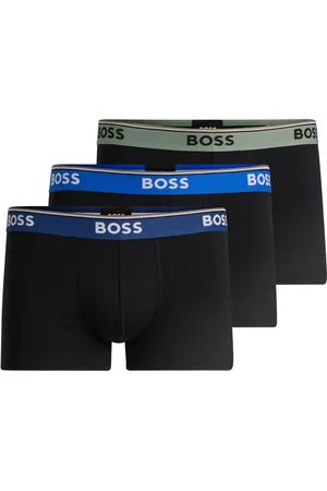 HUGO BOSS Logo Waistband Stretch Cotton Trunks 3 PackL
