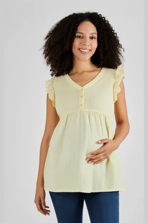 JoJo Maman Bébé Broderie Flutter Sleeve Maternity BlouseM