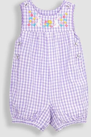 JoJo Maman Bébé Appliqué Gingham Dungarees2 - 3 år (92 - 98cm)