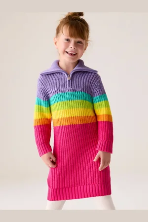 Little Bird Striped Knitted Jumper 100% Cotton Dress8 - 9 år (128 - 134cm)