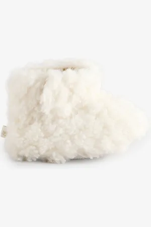 The Little Tailor Baby Plush Lined Chunky Sherpa Booties Fleece7480cm