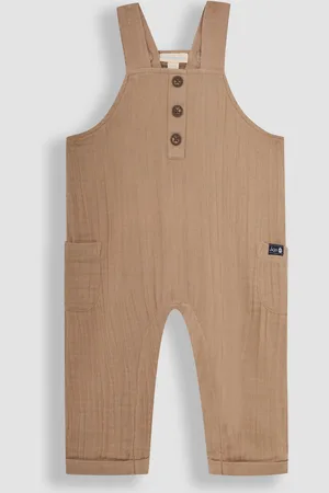 JoJo Maman Bébé Cheesecloth Button Front Dungarees12 - 18 måneder (80 - 86cm)