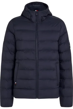 Tommy Hilfiger Blå Mid Weight Hooded JakkeXL
