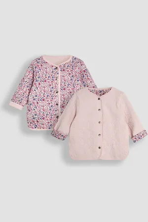 JoJo Maman Bébé Butterfly Quilted Reversible Jacket12 - 18 måneder (80 - 86cm)