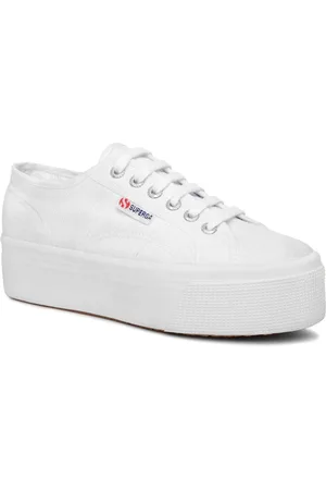 Superga Hvid Canvas 2790 Flatform Trainers