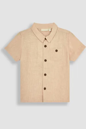 JoJo Maman Bébé Cotton Linen Summer Short Sleeve Shirt6 - 7 år (116 - 122cm)