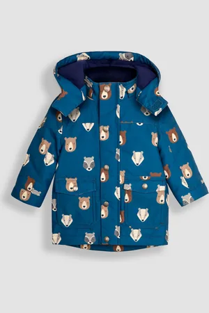 JoJo Maman Bébé Detachable Hood Print Parka5 - 6 år (110 - 116cm)