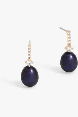 Jon Richard Cubic Zirconia And Pearl Stick Earringsen