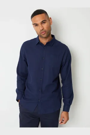 Threadbare Børstet Langærmet Flannel 100% Bomuld SkjorterS