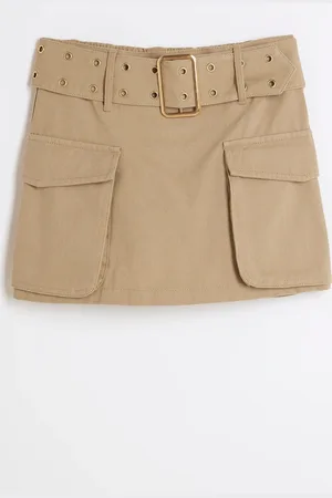 River Island Girls A Line Cargo Pocket 100% Cotton Skirt11 - 12 år (146 - 152cm)