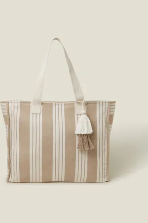 Accessorize Large Stripe Beach Bagen