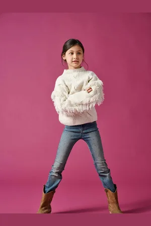 ONLY Cream Cable Knit High Neck Jumper5 - 6 år (110 - 116cm)
