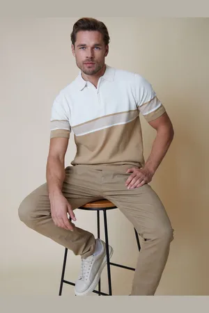 Threadbare Cotton Blend 1/4 Zip Knitted Polo Shirtxlarge