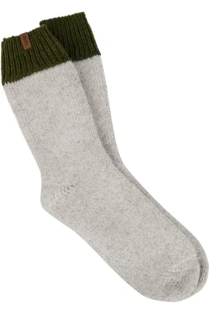 Totes Mens Chunky Thermal Wool Blend Winter Slipper SocksEn