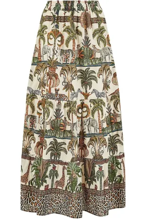 Yumi 100% Cotton Voile Safari Midi Skirt44
