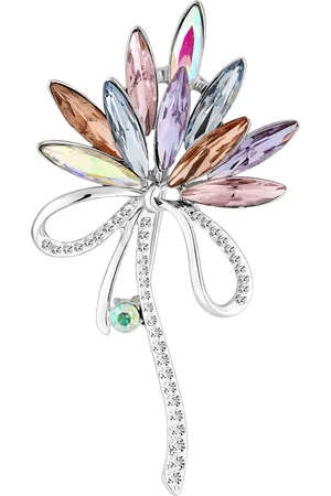 Jon Richard Tone Pink Crystal Navette Decorative BroochEn