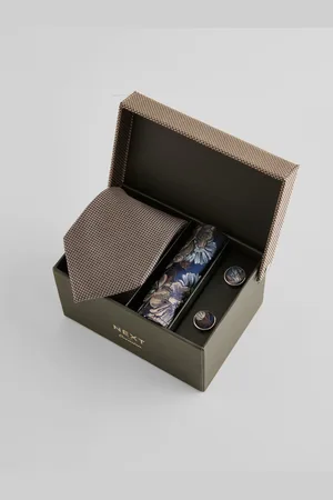 Next Silk Slips, Lommeklud og Manchetknapper GaveæskesætEN