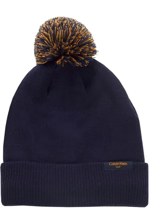 Calvin Klein Blue Bobble BeanieEn