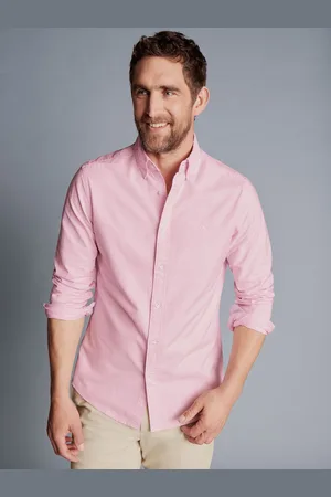 Charles Tyrwhitt Plain Slim Fit Button-down vasket Oxford 100% bomuldsskjorteL