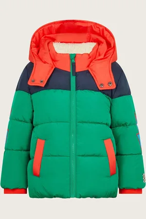 Monsoon Colourblock Hooded Puffer Jacket5 - 6 år (110 - 116cm)
