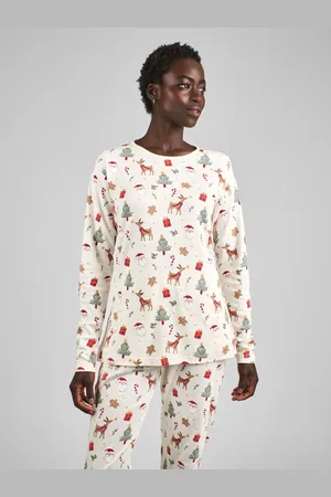 JoJo Maman Bébé Womens Christmas Print Pyjamas SetL