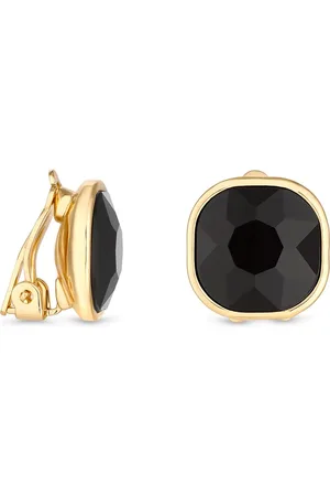 Jon Richard Jet Stone Clip EarringsEn