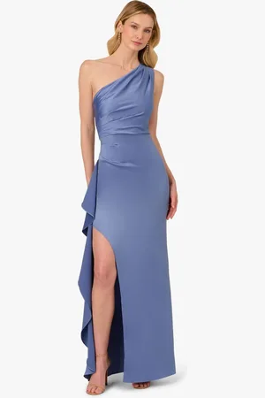 Adrianna Papell One Shoulder Satin Crepe kjole36
