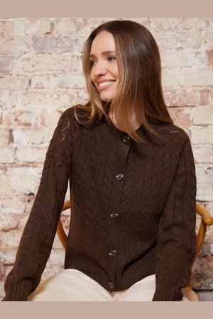 Threadbare Button Up Pointelle Knit Cardigan42