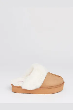 Boux Avenue Platform Suedette Mules SlippersUK 7 - 8
