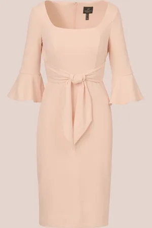 Adrianna Papell Bell Sleeve Slips Front Kjole40