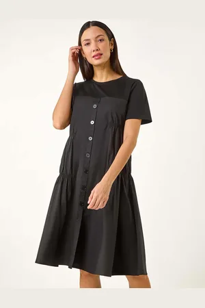 Roman Gathered Smock Dress42