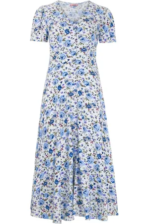 Joe Browns Button Through Ditsy Floral V-Neck Dress40