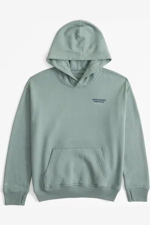 Abercrombie & Fitch Green Back Logo Pullover Hoodie17 - 18 år