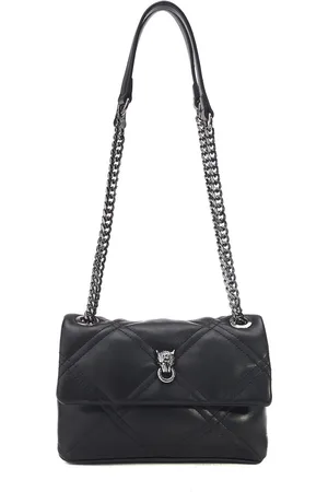 Moda In Pelle Small Ellie Quilted Cross-Body Black BagEn