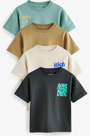 Next 100% Bomuld Kortærmet T-shirt 4 Pakke (3mdr.-7år)9 - 12 måneder (74 - 80cm)