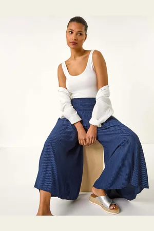 Roman Fine Stripe Wide Culotte Trousersen