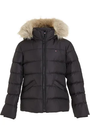 Tommy Hilfiger Girls Det essentielle Down Faux Fur Hood Jakke6 år (116cm)