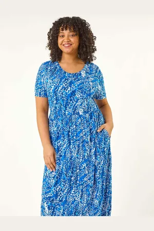 Roman Curve Spot Print Stretch Dress50