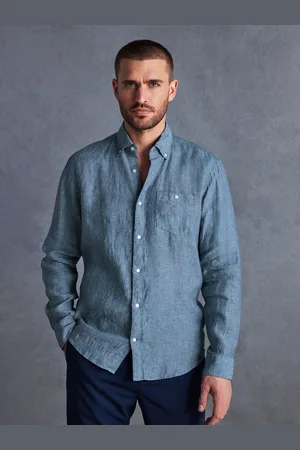 Next Signature Baird McNutt Irish 100% Linen Trimmed Oxford ShirtM