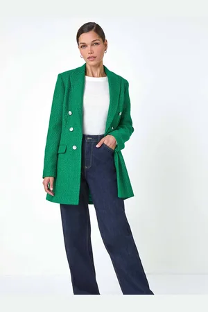 Roman Skræddersyet / tætsiddende Longline Boucle Jakke44