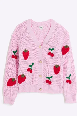 River Island Girls 3D Fruit 100% Cotton Cardigan146152cm