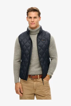 Superdry Diamond Quilt Fuji Lite 100% Cotton GiletXL
